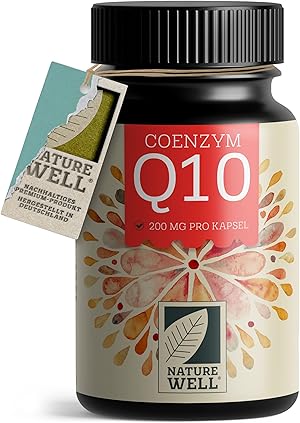 Q10 Kapseln hochdosiert 120x mit 200mg Coenzym Q10 pro Kapsel - hochwertiges Coenzym Q10 Ubichinon aus Fermentation - laborgeprüft mit Zertifikat - Vorrat für 4 Monate - 100% vegan