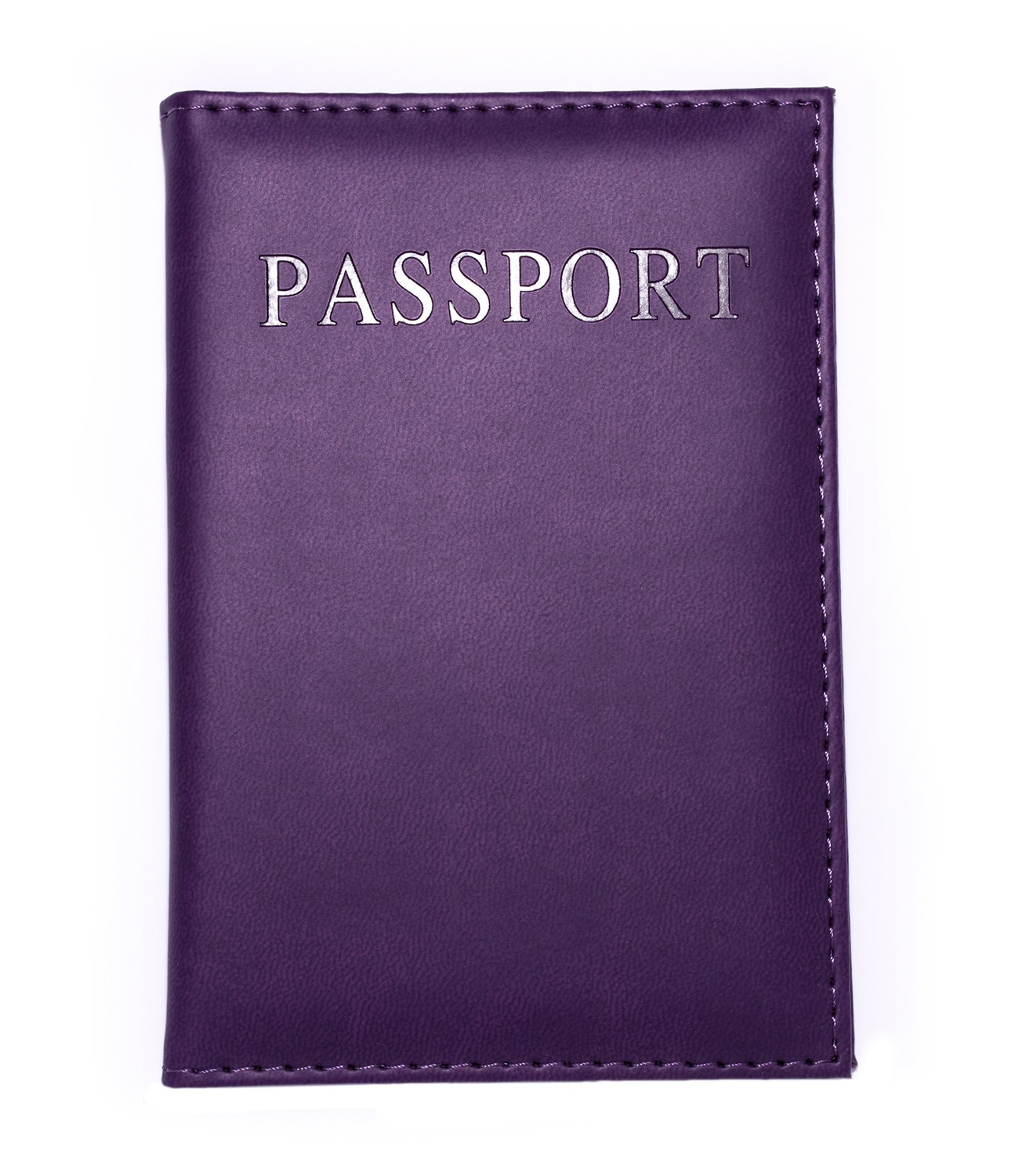 Spirtan Passport Holder & Passport Protector - Leather Passport Cover Case with Solid Pattern Family Passport Case for Travelling - Unisex Design Faux Leather Passport Holder – Purple