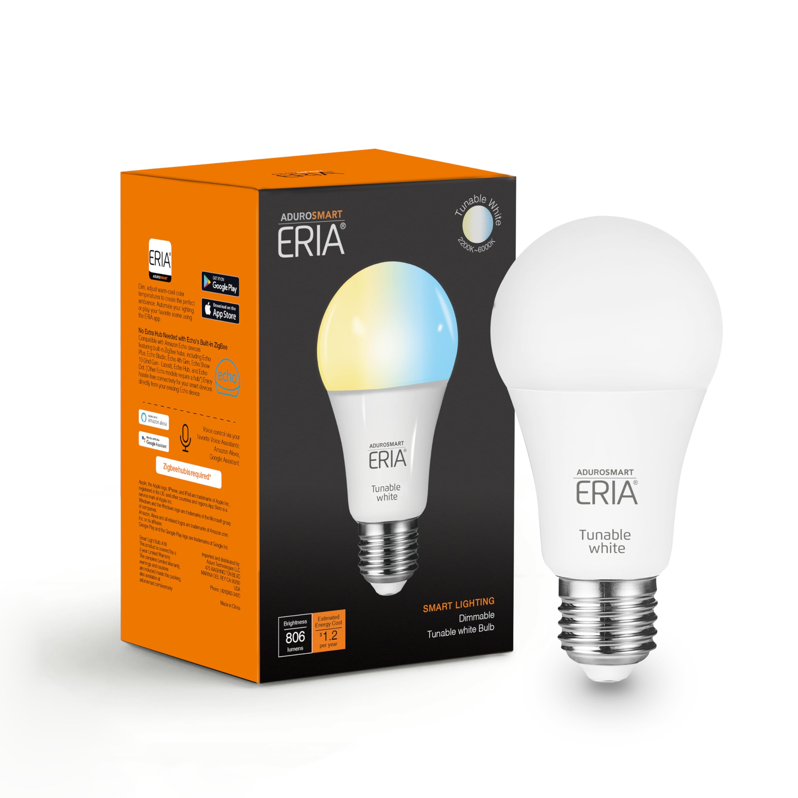 ERIA AduroSmart E27 Tunable White 60W