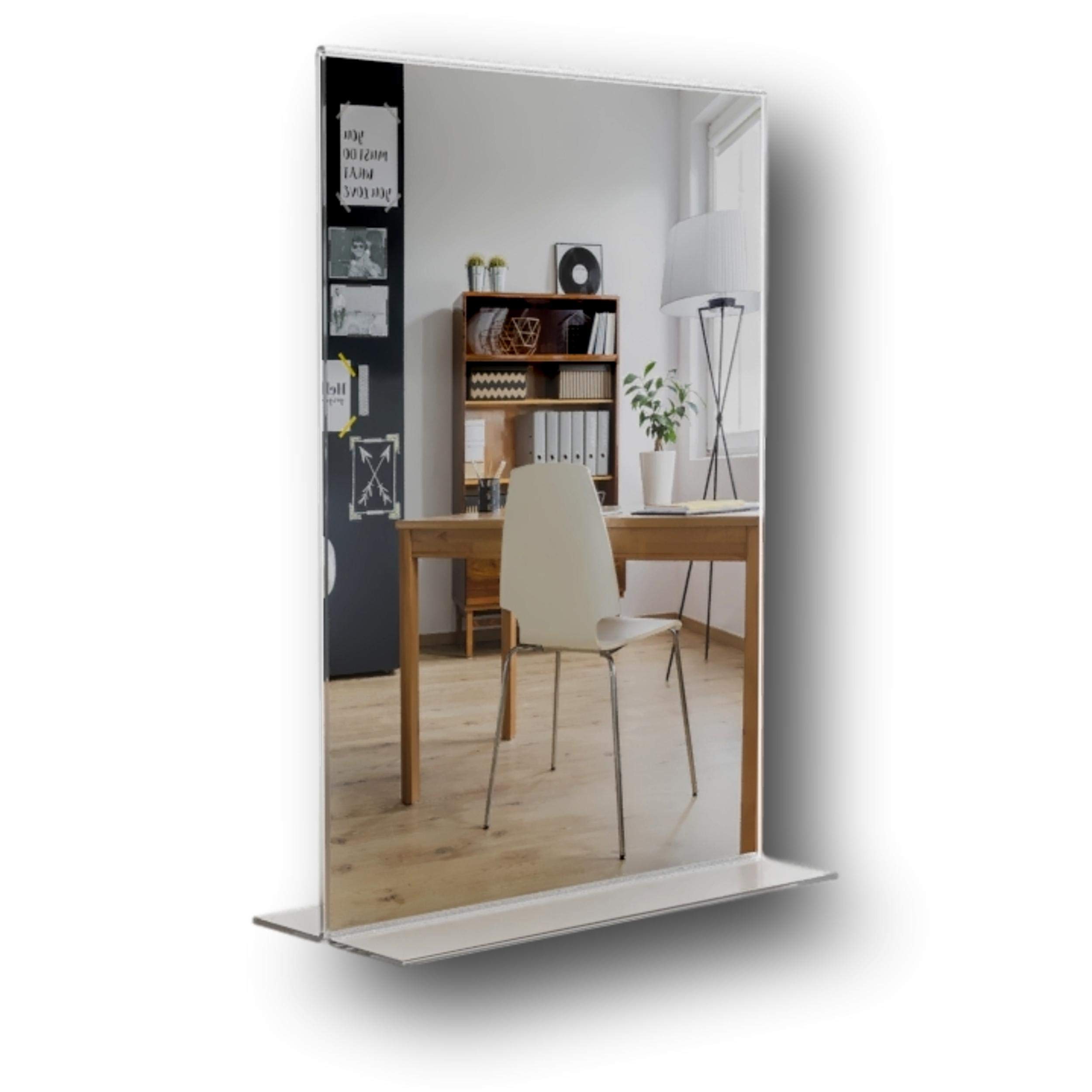 EPOSGEAR Portrait Clear Perspex Acrylic Double Two (2) Sided Upright Counter Menu Leaflet Flyer Poster Sign Holder Display Stands (1, A5)