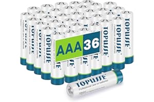 TOPUSSE Batteries AAA Size Pack, 36 Pack 1.5v AAA Batteries Long Lasting Alkaline LR03 Leakproof Triple A Size Battery,10-Year Shelf Life