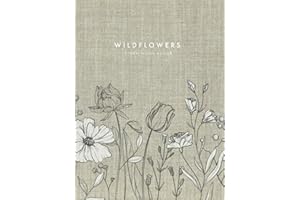 Wildflowers - Linen Home Decor | Hard Cover Accent Book with Floral Designs and a Realistic Neutral Fabric Effect (290 Blank 