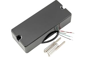 MUSICLILY Artec MDC4 Ceramic Magnet Soapbar Style Bass Pickup Neck Pickup 12.4K for 4-String Bass, Black