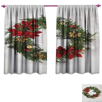 Amazon Com Homefeel Christmas Room Darkening Wide Curtains Floral
