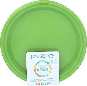 Preserve 6101 Go Large Plates, Set of 8, Apple Green