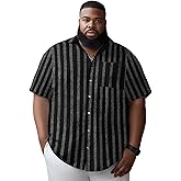 Yuyapu Button Down Shirt Men Causal Big and Tall Shirts for Men Short Sleeve Button up Summer Beach Work Shirts Plus Size