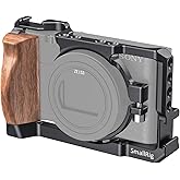 SMALLRIG Vlog Camera Cage for Sony RX100 VI and RX100 VII Camera (Fits DSC-RX100 M6 and DSC-RX100 M7 Camera) with Wooden Handle Grip Vlogger Youtuber – CCS2434