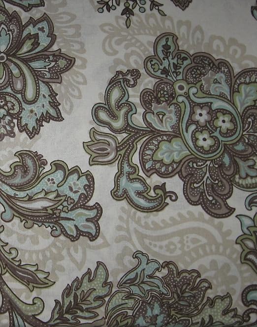 Amazon Com Peri Marietta Floral Paisley Brown Blue Green Tan