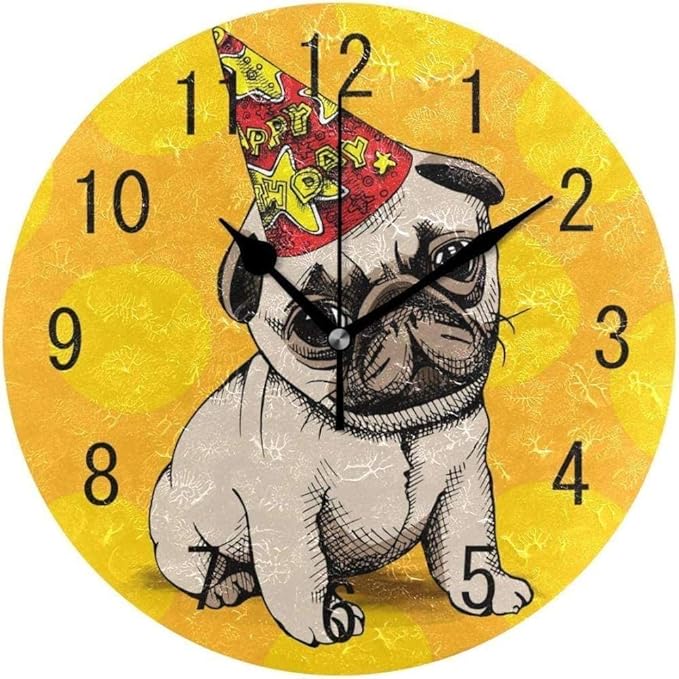 Reloj de Pared Puppy Dog Polka Dot Reloj de Pared Duradero Hotel