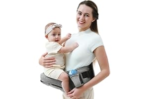 JOBSONSLATES Baby Hip Carrier-Hip Carrier for Baby, Ergonomic Baby Carrier with Hip Seat, Baby Hip Seat Carrier with Adjustable Waistband & Multiple Pockets, Hip Carrier for Toddlers & Newborns up to 45lbs
