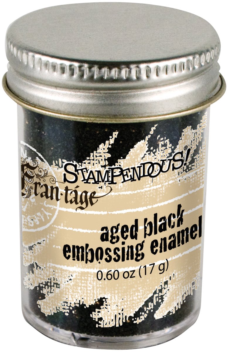 Stampendous Aged Embossing Enamel 0.60 oz-Black, 1.5 x 1.5 x 2.25