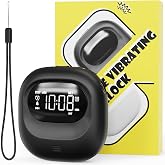 ROCAM Vibrating Alarm Clock Bed Shaker, Rechargeable 3000mAh Battery | 160-Day Standby Travel Alarm Clock Battery Operated, 3 Vibration &amp; 5 Volume Levels, Dual Alarms for Kids &amp; Deaf People