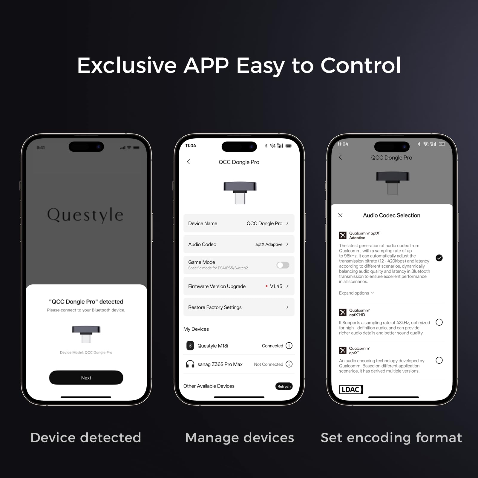 Mua Questyle QCC Dongle Pro [MFi Certified] USB-C Bluetooth Audio ...