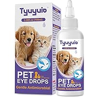Pet Eye Drops for Dogs and Cats to Soothe Eyes Irritation & Infection Allergy,Relieve Dogs Cats Dry Eyes Pink Eyes,Pet Tear S