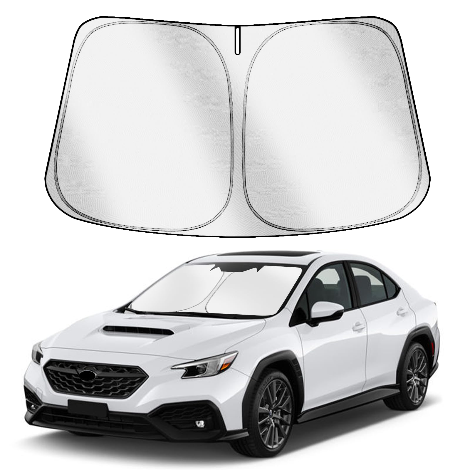 Photo 1 of VAWIT Car Windshield Sun Shade Compatible with Subaru Impreza WRX STI 2017-2023 Accessories, Foldable Window Sunshade Block UV Rays and Sun Heat