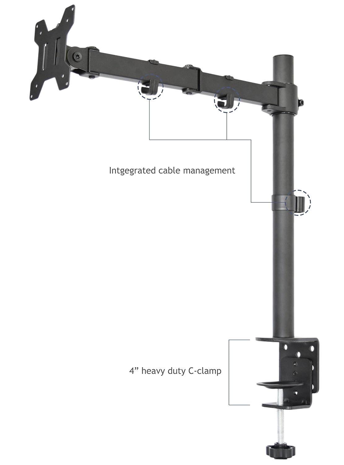 VIVO Single LCD Monitor Desk Mount Stand Fully Adjustable