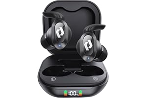 CYBERDOT Wireless Ear buds Bluetooth Earbuds Wireless Charging Case Waterproof Headphones Built in Microphone Stereo Bass 64H Playback LED Power Display for iPhone Android Phones Computer Sports Gaming Workout