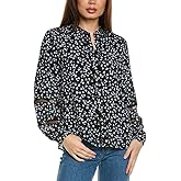 Jones New York Girls' Ruffle Nk Button Front Blouse W Long SLE