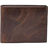 Fossil Men's Derrick RFID-Blocking Leather Bifold Wallet with Flip ID Window for Men