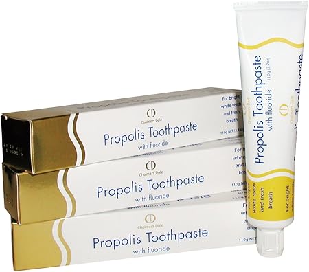 Amazon プロポリス歯磨き フッ素入り 雑菌 口臭 歯茎引き締め3本セット 海外直送品 Chalmers Dale 大人用ハミガキ粉 通販