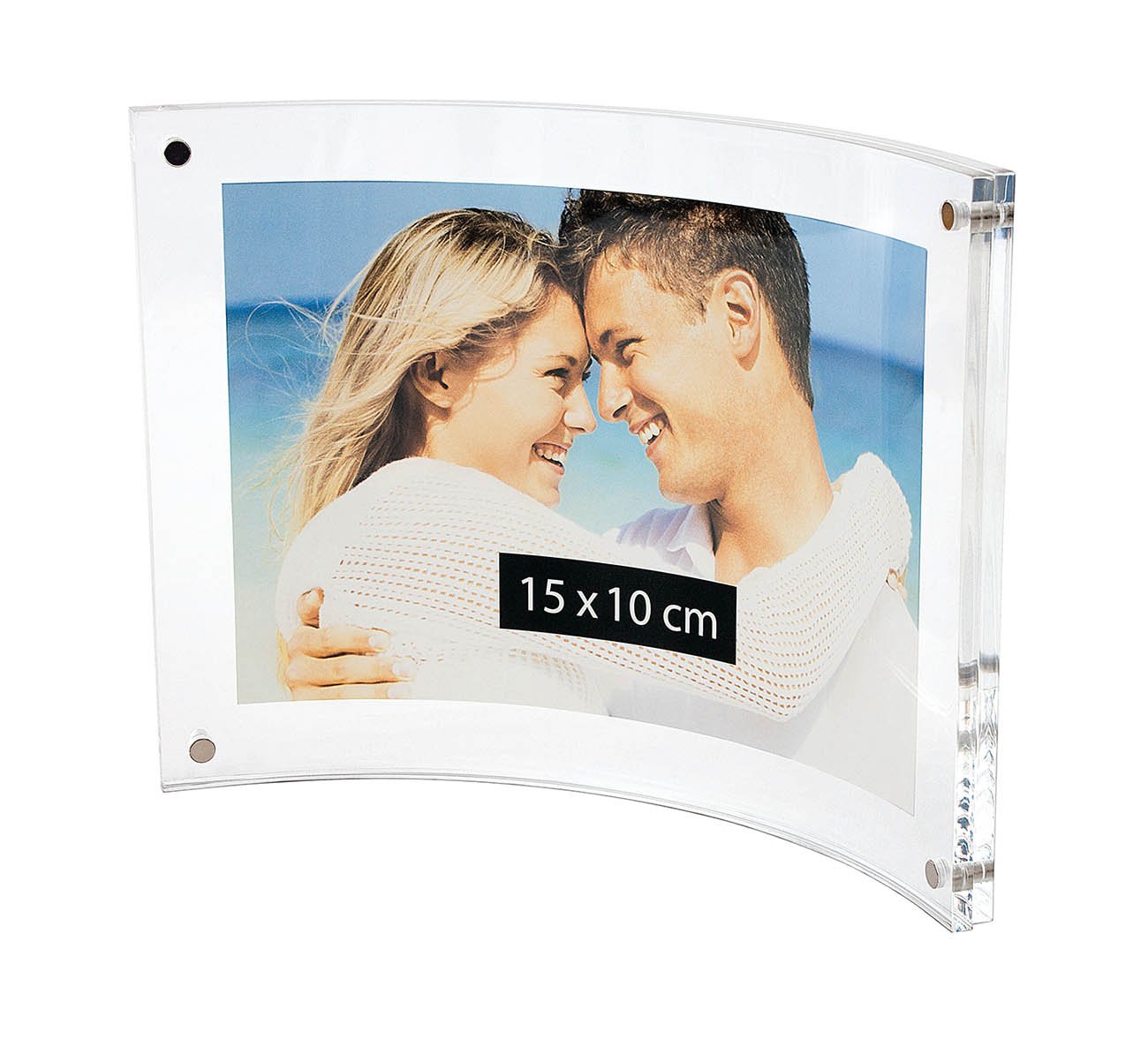 WEDO Cristallic 601516 Landscape Photo Frame Curved Clear Acrylic with Magnetic Fastening