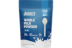 Judee’s Pure Whole Milk Powder 11 oz - 100% Non-GMO, rBST Hormone-Free, Gluten-Free and Nut-Free - Pantry Staple, Baking Read