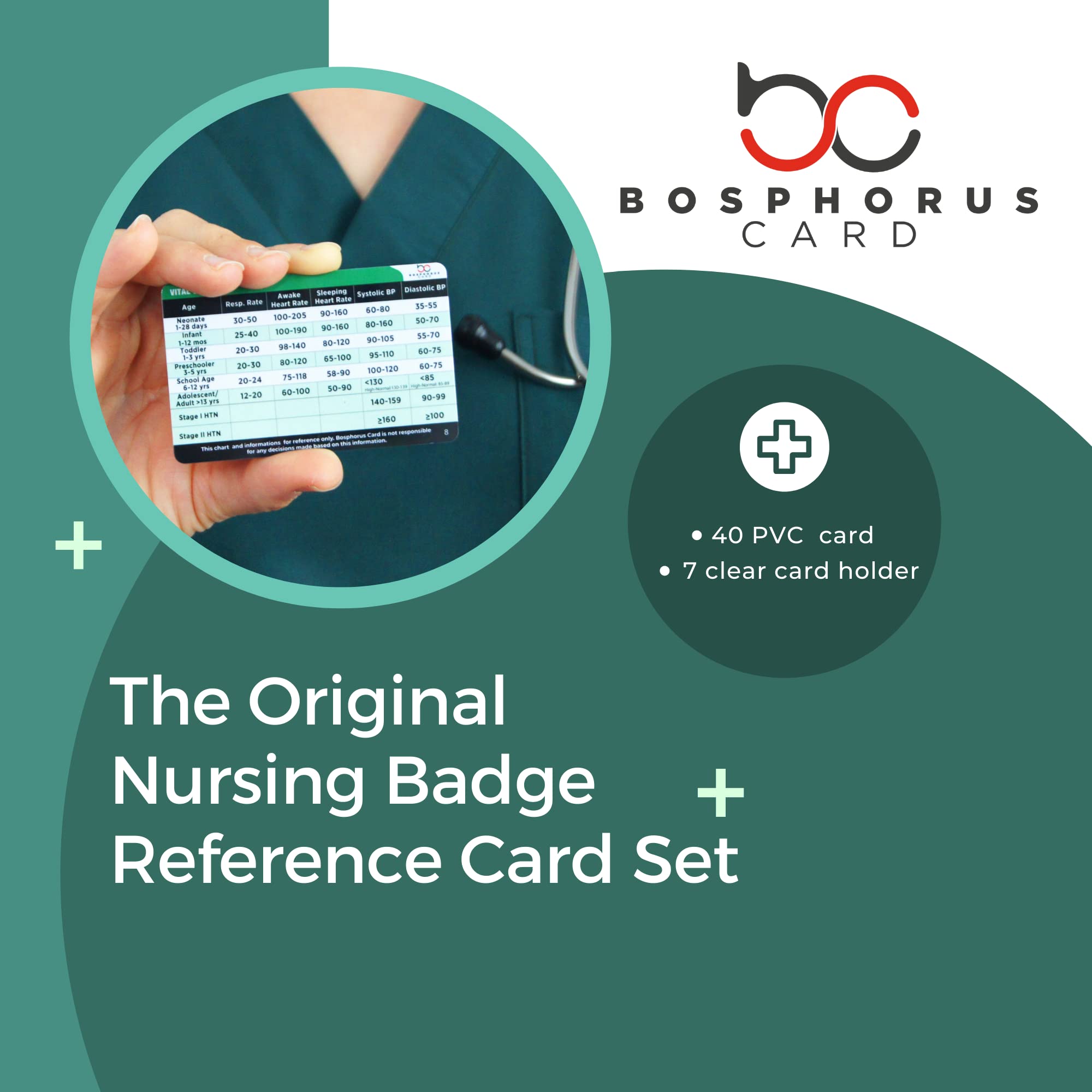 Mua Nursing Badge Reference Cards, 40pcs (Vital Signs, Glasgow Coma ...