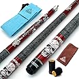CUESOUL 58 inch 19/20/21 oz 1/2 Maple Pool Cue Stick Kit-Rockin Series