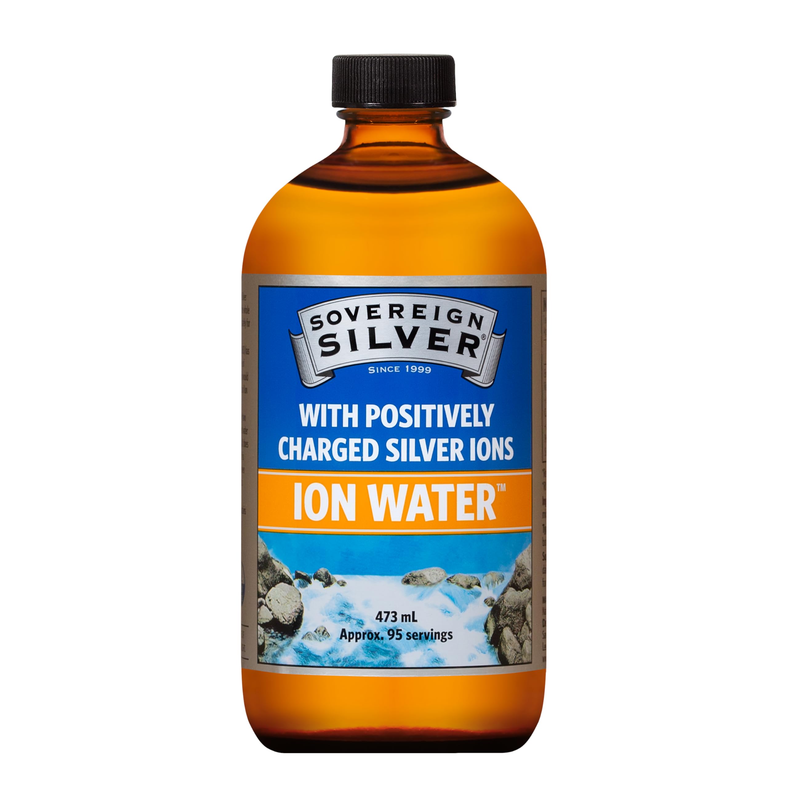Sovereign Silver - Ion Water – 99.99% Pure – Only 2 Ingredients – No Added Silver Compounds - Easily Absorbed & Utilised in The Body - Concentrated 10ppm - 473ml Bottle