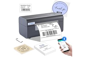 vretti Bluetooth Thermal Shipping Label Printer,4x6 Wireless Shipping Printer for Shipping Packages,Compatible with Mac, Windows, iOS,Linux,Widely Used for Amazon, Ebay, Shopify, Etsy, USPS