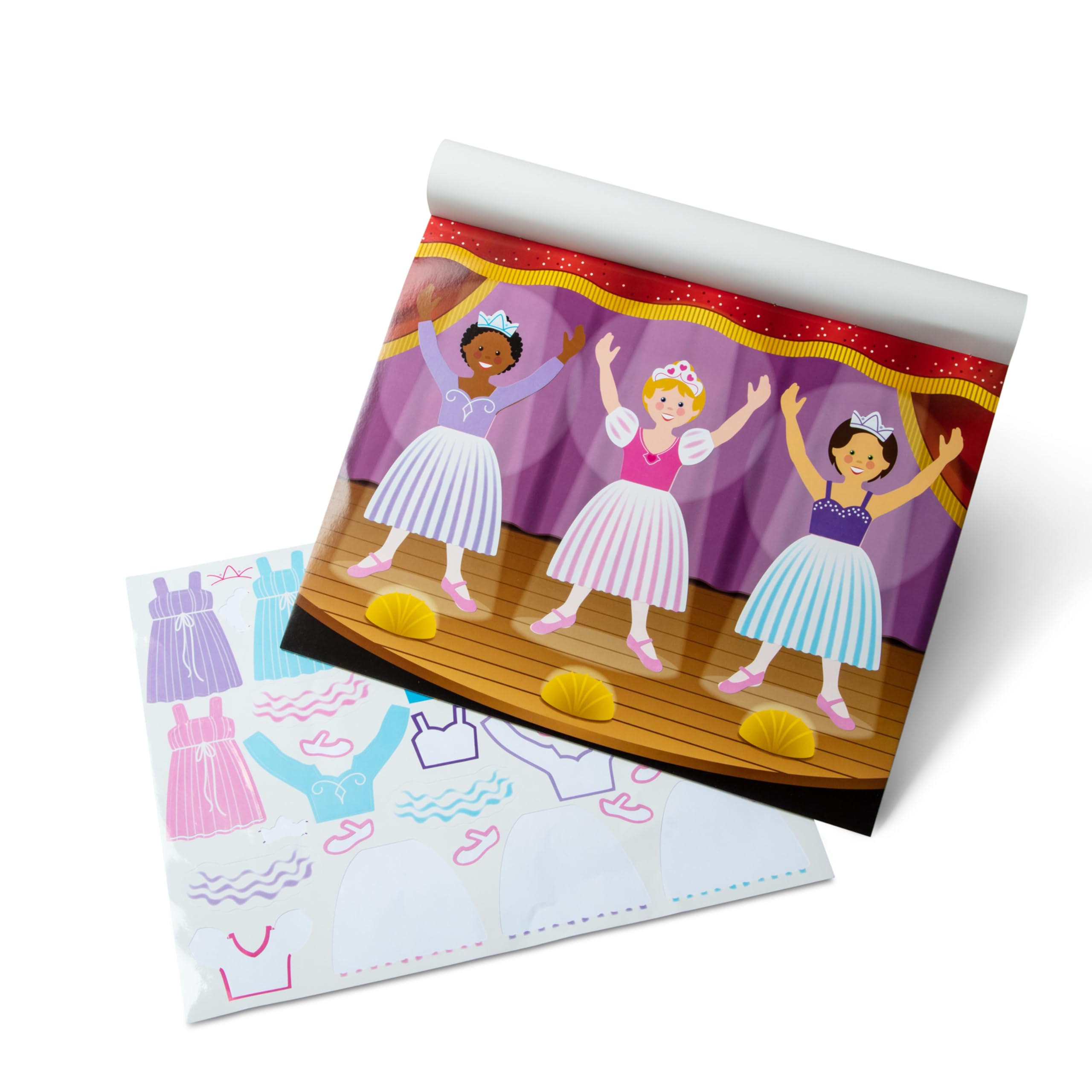 Melissa & Doug Reusable Sticker Pad: Dress-Up - 165+ Reusable Stickers - Removable Stickers, Kids Fashion Activities, Restickable Sticker Book for Kids Ages 3+