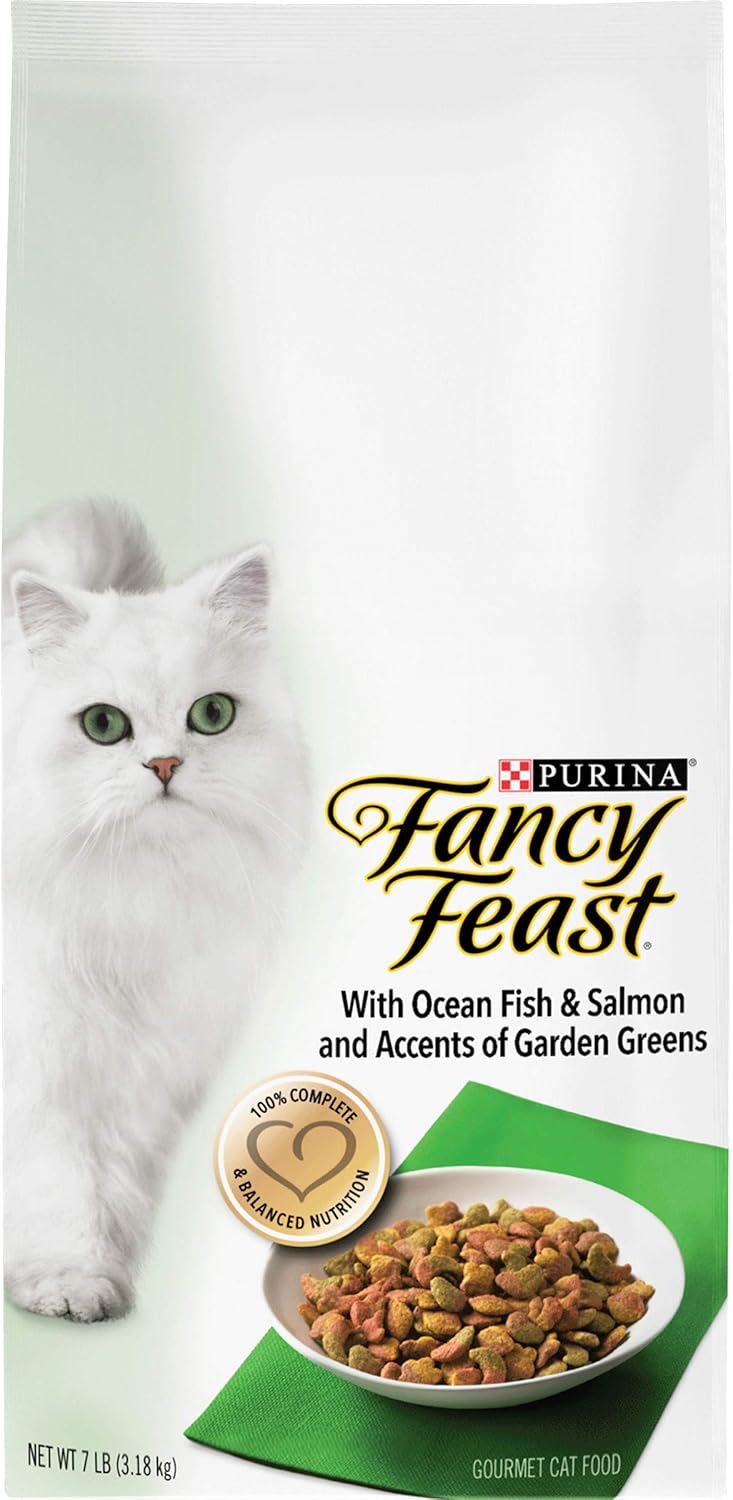 Purina Fancy Feast Dry Cat Food, With Ocean Fish & Salmon - 7 lb. Bag : Dry Pet Food : Pet Supplies