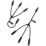 BougeRV Solar Y Branch Connectors Solar Panel Parallel Connectors 1 to 3 Solar Cable Wire Plug Tool Kit (M/FFF and F/MMM)