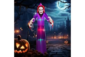 Fanshunlite 9FT Easter Giant Inflatable LED Light Large Blow Up Yard Decorations for Home Garden Family Prop Lawn Holiday Indoor Decor, Christmas Grim Reaper