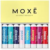MOXĒ Essential Oil Blend Nasal Inhaler Stick Bundle, 8 Scents, Sinus Relief | Eight essential oil blends for refreshing, calming and cooling aromatherapy; portable no-mess scent sticks