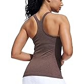 sphinx cat Scoop Neck Seamless Ribbed Workout Yoga Racerback Tank Top for Women with Built in Shelf Bra