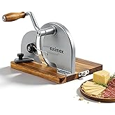 CUSIMAX Manual Bread Slicer for Homemade Sourdough Bread,Hand Crank Bread Slicer with Adjustable Thickness and Stainless Steel Blade,Upgrade Foldable Manual Bread Cutter