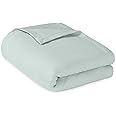 Madison Park Liquid Cotton Luxury Blanket Premium Soft Cozy 100% Ring Spun Cotton For Bed , Couch or Sofa, Full/Queen, Sea Foam