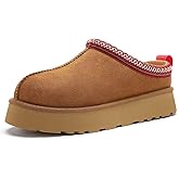 ZERISM Women's Slippers Platform Mini Boots Short Ankle Boot Fur Fleece Lined Sneakers House slippers Anti-Slip Boot For Outdoor