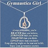 OAVOOK Gymnastics Gifts for Girls Gymnastics Necklace Sport Gifts Jewelry for Gymnast Women for Birthday, Graduation, Christmas