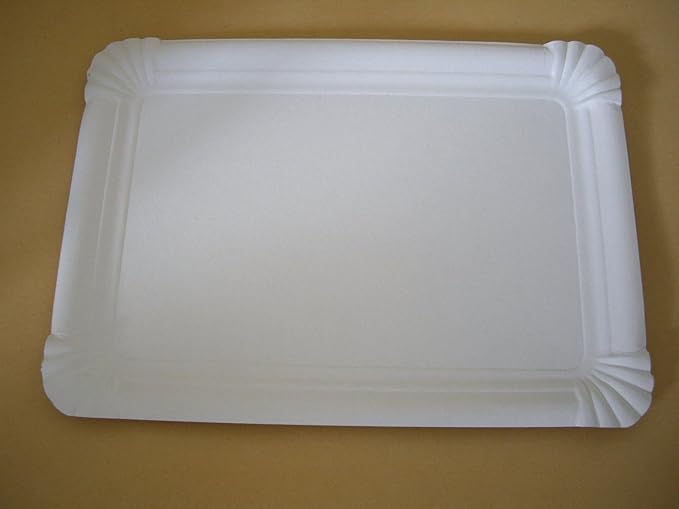 250 Paper Plates 16 x 20 cm Rectangular White Amazon.co.uk Kitchen & Home