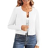Milloud Cropped Cardigan Sweaters for Women Long Sleeve Button Down Open Front Bolero Shrugs for Dresses, S-XL