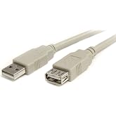 StarTech 10ft USB 2.0 Extension Cable, USB-A M/F, Beige (USBEXTAA10) | USB-A male to USB-A female, Molded strain relief, 480Mbps