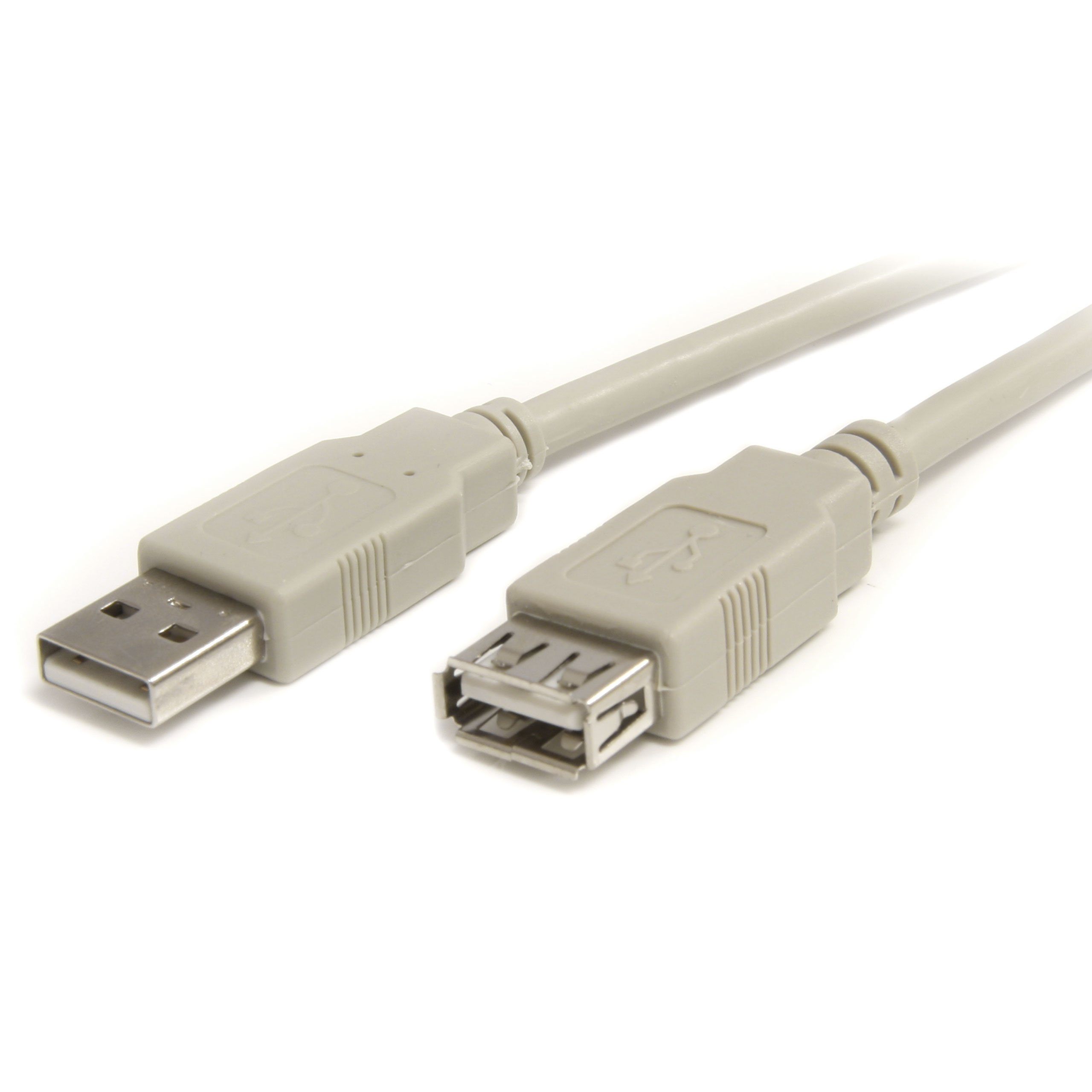 StarTech.com USBEXTAA10 USB 2.0 Extension Cable A to A, USB Extension Cable, USB (M) to USB (F), 10 ft, Moulded, Beige — image 1