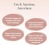 Kitsch Bar Soap Saver Bag - Eco-Friendly Mesh Soap Holder - Black view 6