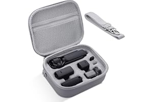 REYGEAK Carrying Case for DJI Osmo Pocket 3 / Creator Combo, PU Hard Shell Storage Bag Portable Protective Osmo Pocket 3 Storage Case for DJI Pocket 3 Accessories