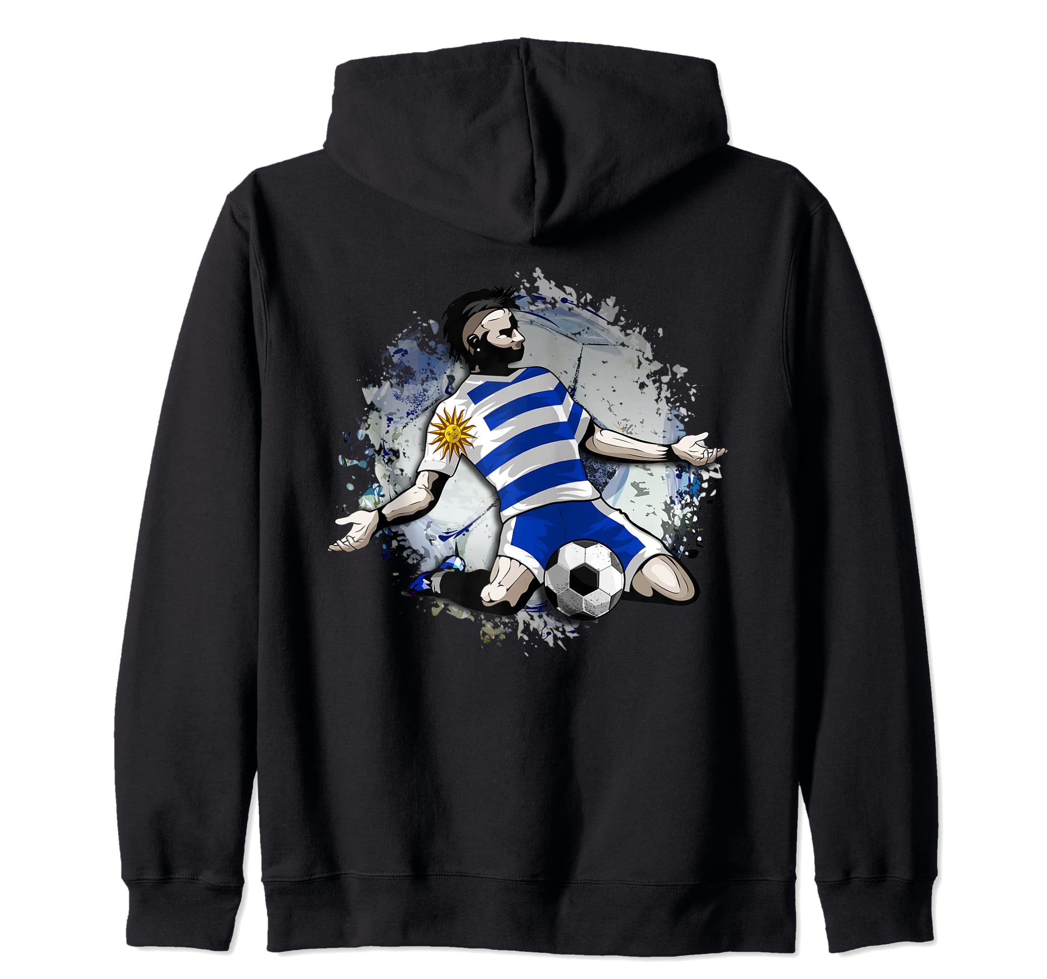 Uruguay Soccer Fans Jersey Proud Uruguayan Football Lovers Zip Hoodie