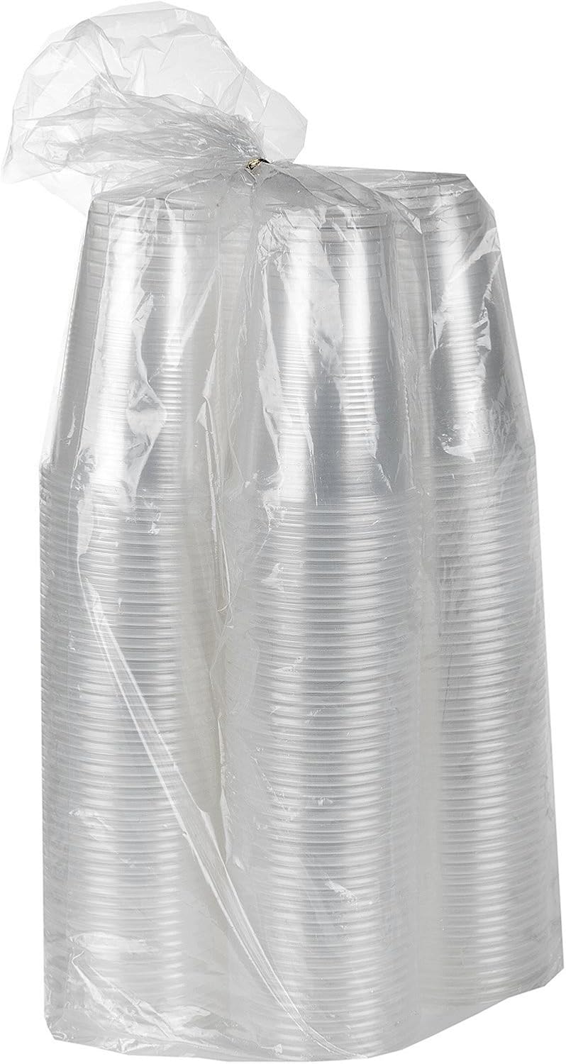 TashiBox 12 oz clear plastic cups - Disposable cold drink party cups (200): Health & Personal Care