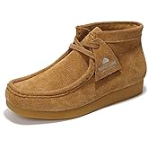 Project Cloud 100% Genuine Leather Ankle Boots for Women - Lightweight & Non Slip Womens Shoes - Memory Foam Insole Chukka Boots - Water Resistant Fashion Shoes for Women 2026 (Wally Boot)