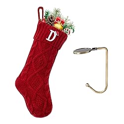 VRFASHION Christmas Stockings with Initials, Letter